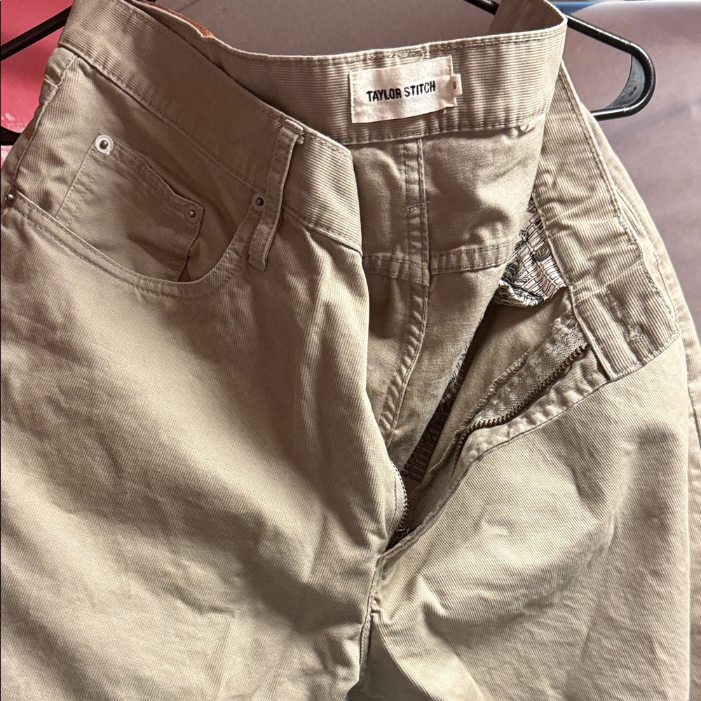 Taylor Stitch Khaki Chinos with Pocket Detail - Picture 7 of 8